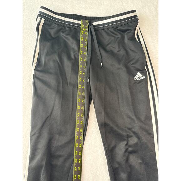 Adidas Climacool Women Medium Track Pants Tricot Black White 3 Stripe Ankle Zip - Picture 4 of 7